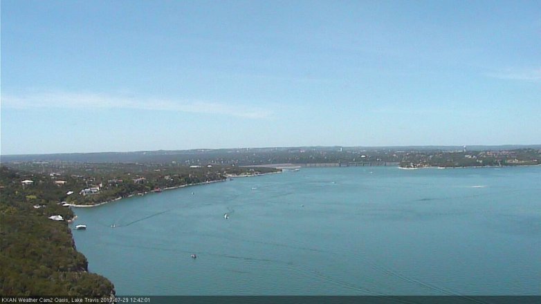 Lake Travis webcam, July 29, 2017 12:05 PM CT
