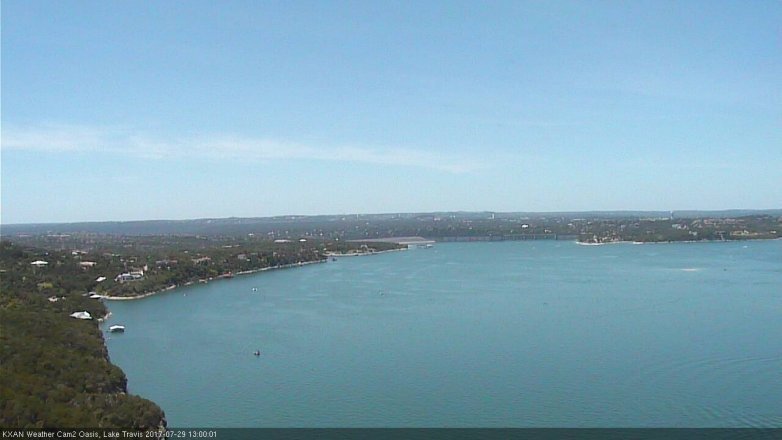 Lake Travis webcam, July 29, 2017 12:10 PM CT