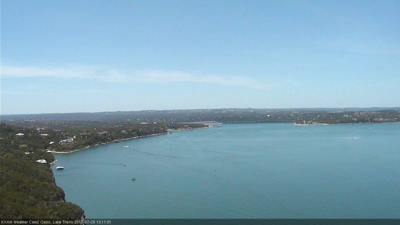Lake Travis webcam, July 29, 2017 12:25 PM CT
