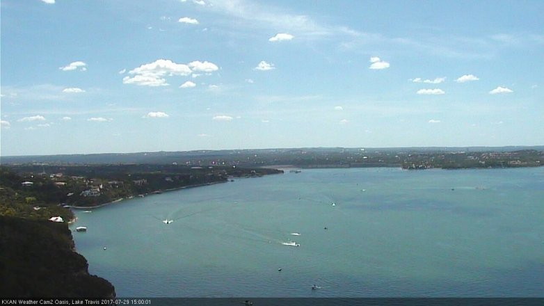 Lake Travis webcam, July 29, 2017 2:25 PM CT