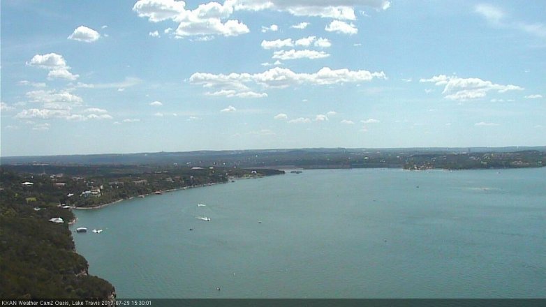 Lake Travis webcam, July 29, 2017 2:50 PM CT