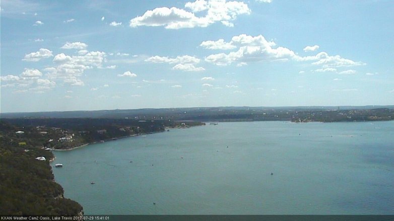 Lake Travis webcam, July 29, 2017 3:10 PM CT