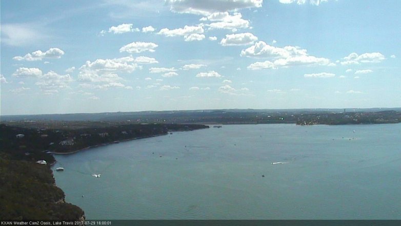 Lake Travis webcam, July 29, 2017 3:30 PM CT