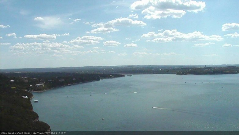 Lake Travis webcam, July 29, 2017 3:35 PM CT