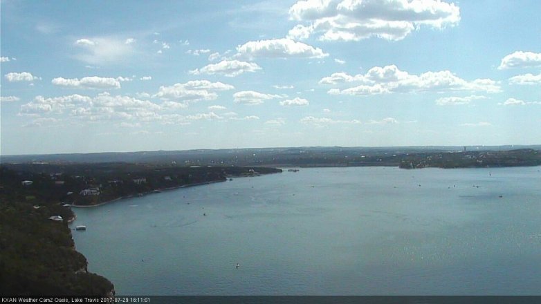 Lake Travis webcam, July 29, 2017 3:40 PM CT
