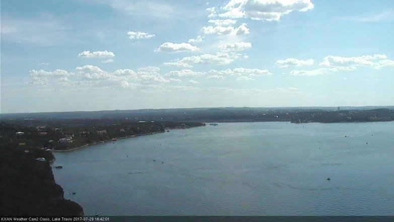 Lake Travis webcam, July 29, 2017 3:55 PM CT
