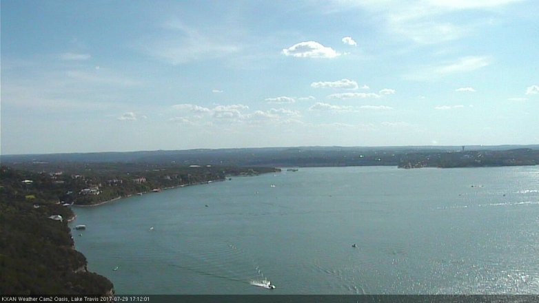 Lake Travis webcam, July 29, 2017 4:15 PM CT