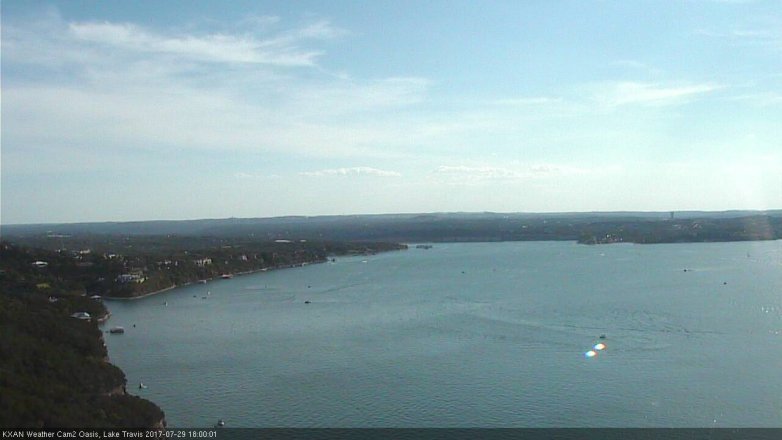 Lake Travis webcam, July 29, 2017 5:10 PM CT