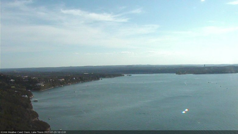 Lake Travis webcam, July 29, 2017 5:25 PM CT
