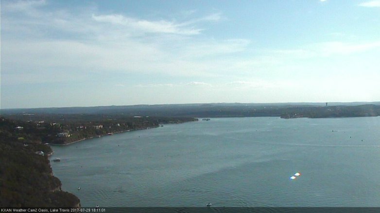 Lake Travis webcam, July 29, 2017 5:30 PM CT