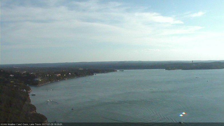 Lake Travis webcam, July 29, 2017 6:05 PM CT