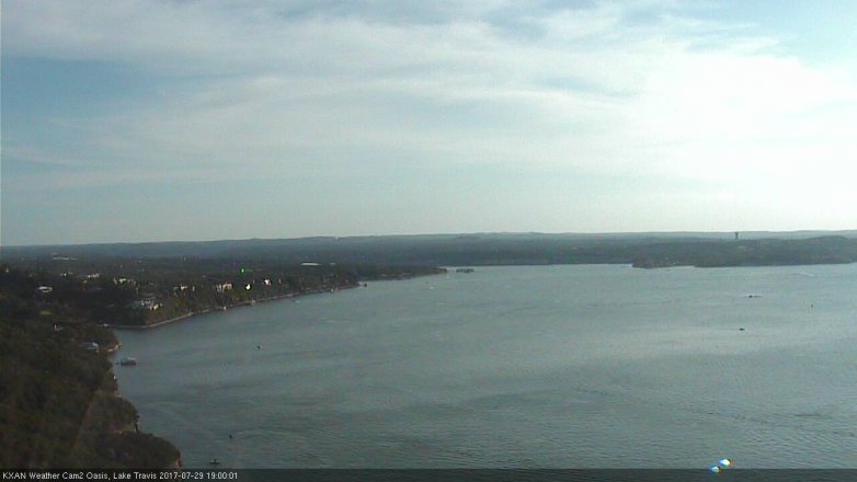 Lake Travis webcam, July 29, 2017 6:15 PM CT