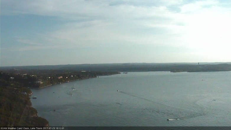 Lake Travis webcam, July 29, 2017 6:25 PM CT