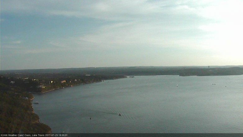 Lake Travis webcam, July 29, 2017 7:00 PM CT
