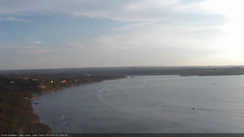 Lake Travis webcam, July 29, 2017 7:05 PM CT