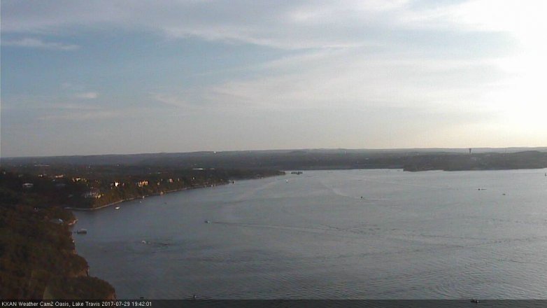 Lake Travis webcam, July 29, 2017 7:10 PM CT