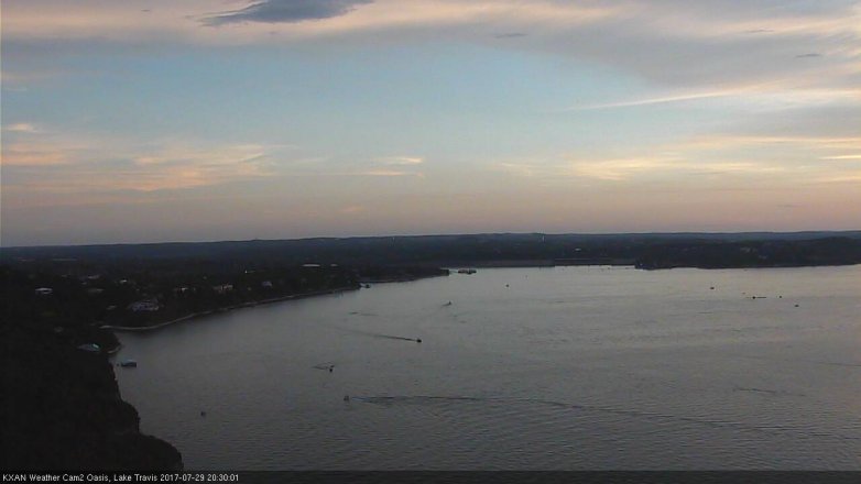 Lake Travis webcam, July 29, 2017 7:35 PM CT