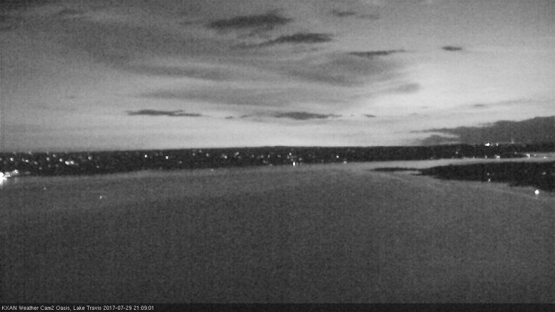 Lake Travis webcam, July 29, 2017 8:40 PM CT
