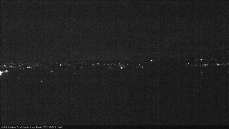 Lake Travis webcam, July 29, 2017 9:00 PM CT