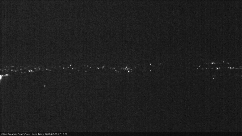 Lake Travis webcam, July 29, 2017 9:20 PM CT