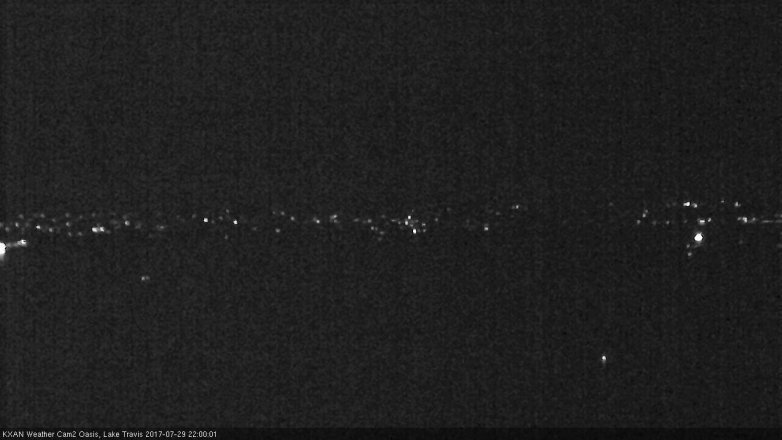 Lake Travis webcam, July 29, 2017 9:25 PM CT