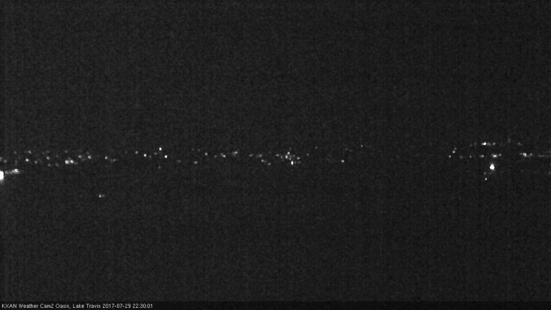 Lake Travis webcam, July 29, 2017 9:50 PM CT