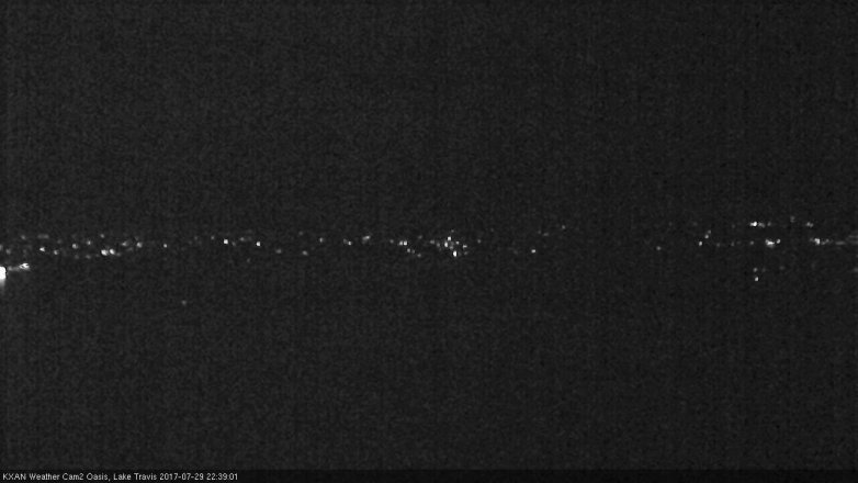 Lake Travis webcam, July 29, 2017 10:00 PM CT