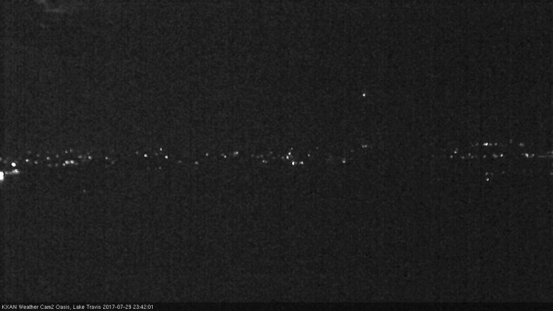 Lake Travis webcam, July 29, 2017 10:50 PM CT