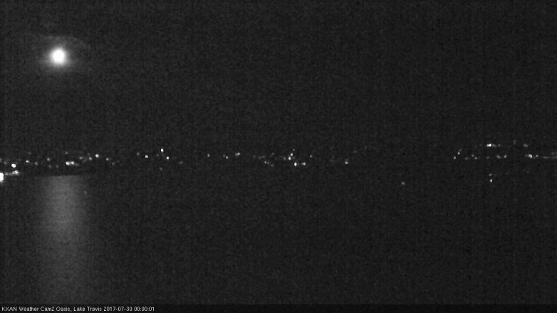 Lake Travis webcam, July 29, 2017 11:05 PM CT