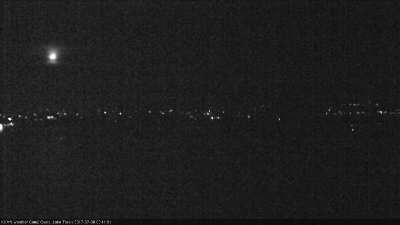 Lake Travis webcam, July 29, 2017 11:20 PM CT
