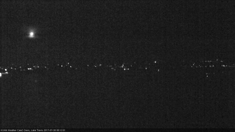 Lake Travis webcam, July 29, 2017 11:25 PM CT