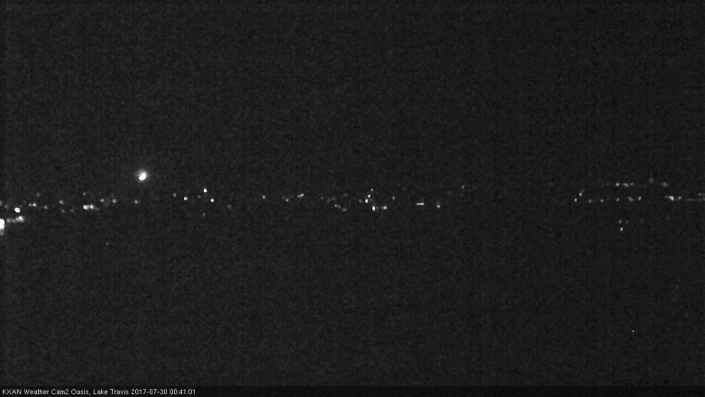Lake Travis webcam, July 29, 2017 11:50 PM CT