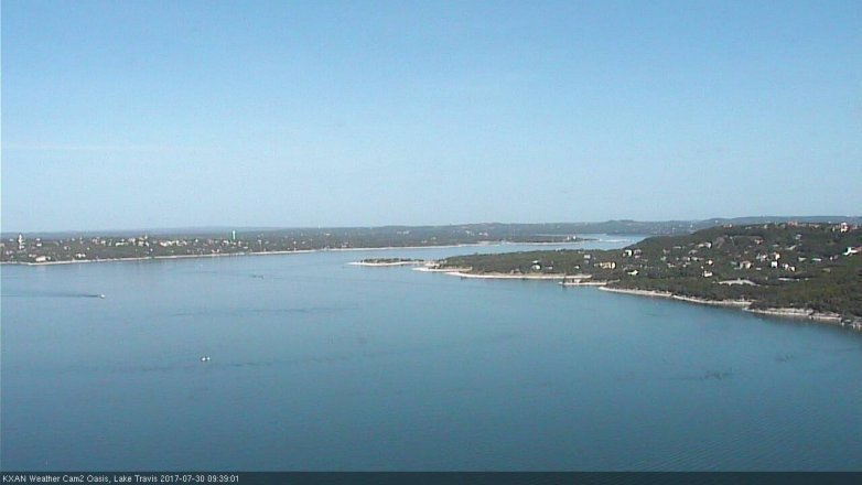 Lake Travis webcam, July 30, 2017 9:05 AM CT