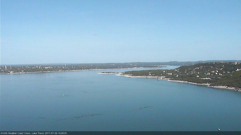 Lake Travis webcam, July 30, 2017 9:10 AM CT
