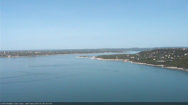 Lake Travis webcam, July 30, 2017 9:30 AM CT