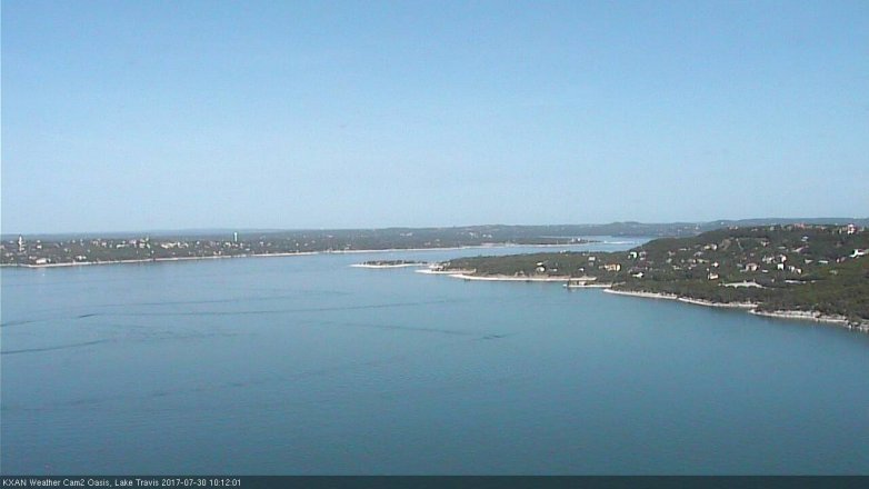 Lake Travis webcam, July 30, 2017 9:40 AM CT