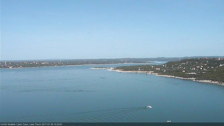 Lake Travis webcam, July 30, 2017 9:45 AM CT