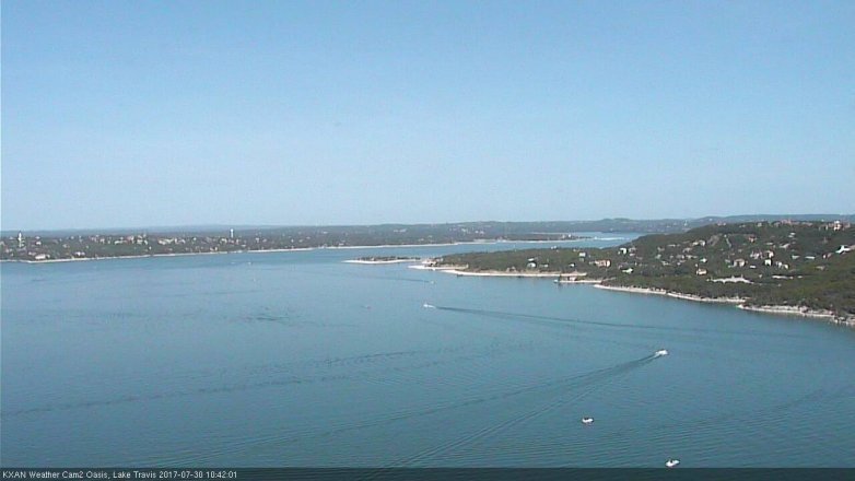 Lake Travis webcam, July 30, 2017 9:55 AM CT