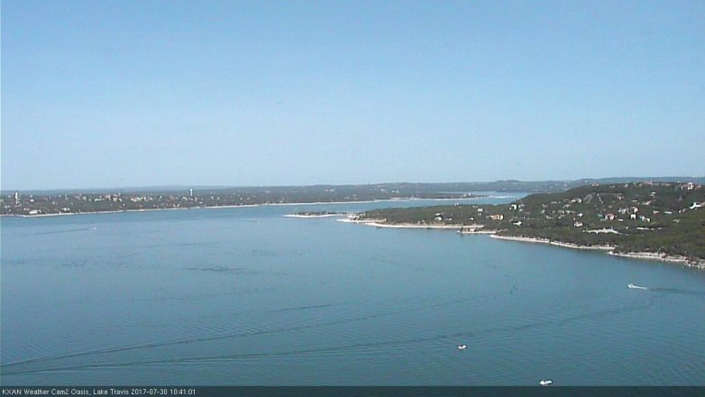 Lake Travis webcam, July 30, 2017 10:00 AM CT