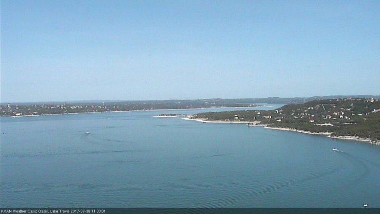 Lake Travis webcam, July 30, 2017 10:10 AM CT