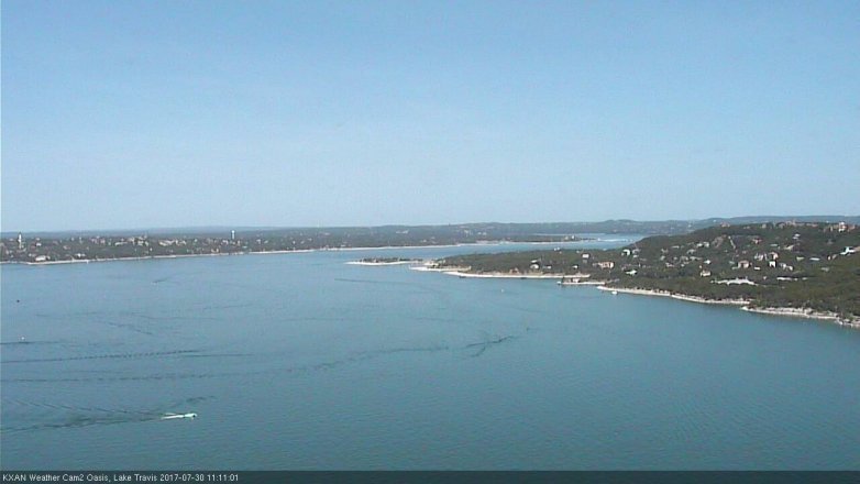 Lake Travis webcam, July 30, 2017 10:15 AM CT