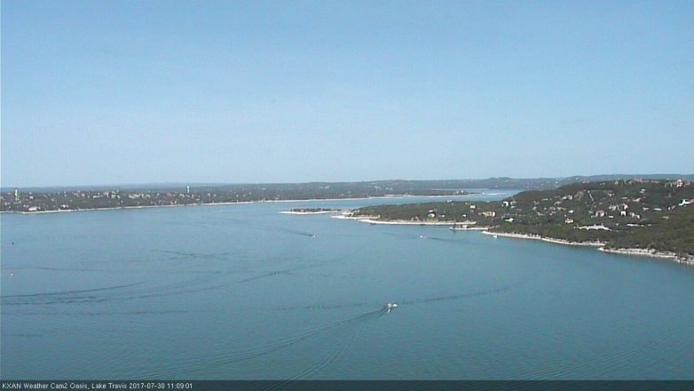 Lake Travis webcam, July 30, 2017 10:40 AM CT