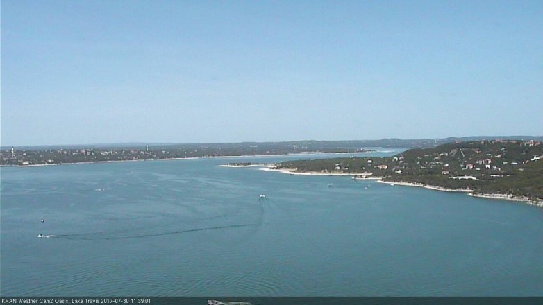 Lake Travis webcam, July 30, 2017 10:45 AM CT