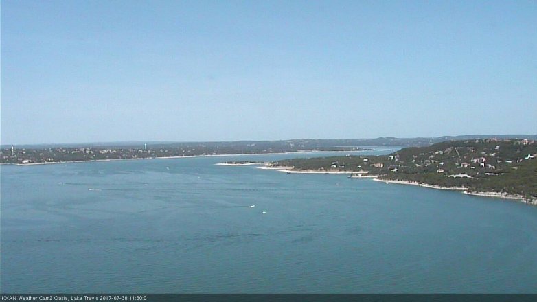 Lake Travis webcam, July 30, 2017 10:55 AM CT