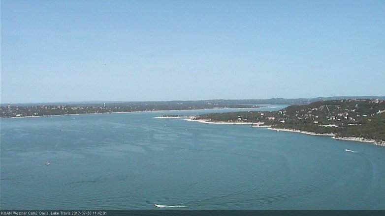 Lake Travis webcam, July 30, 2017 11:10 AM CT