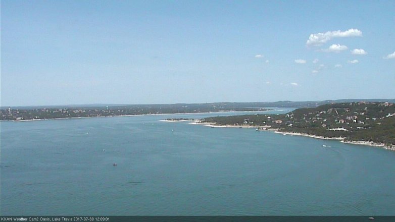 Lake Travis webcam, July 30, 2017 11:20 AM CT