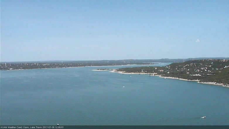 Lake Travis webcam, July 30, 2017 11:25 AM CT