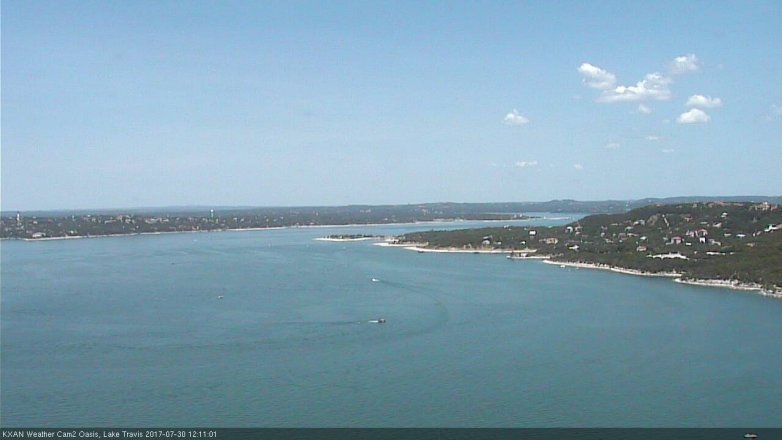 Lake Travis webcam, July 30, 2017 11:30 AM CT