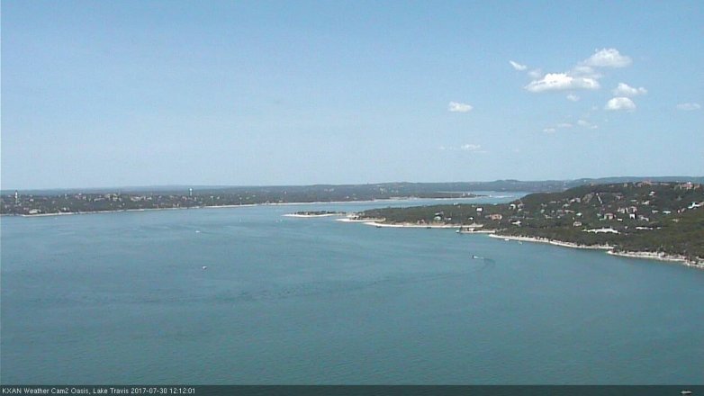 Lake Travis webcam, July 30, 2017 11:35 AM CT