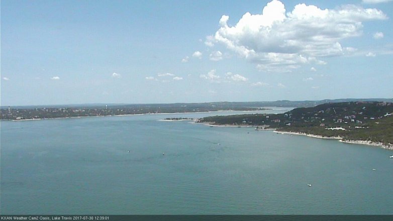 Lake Travis webcam, July 30, 2017 11:45 AM CT